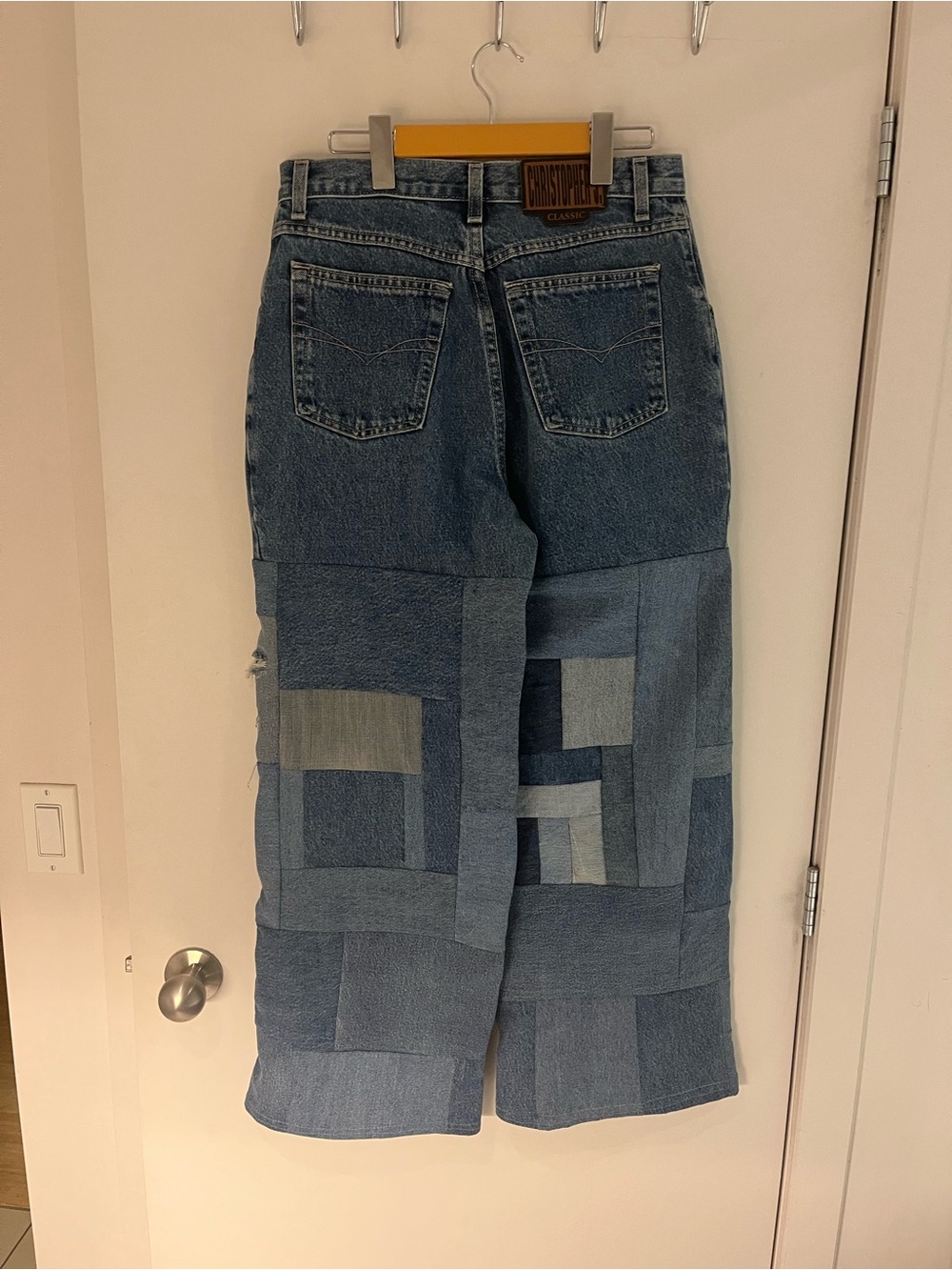 Vintage Reworked Custom Patchwork Denim Jeans 32 - Picture 3 of 7